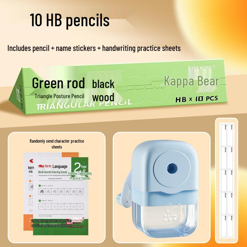 Kaba Bear Hand-Crank Cute Cartoon Pencil Sharpener for Kids - Effort-Saving and Perfect for Elementary Students.