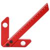 Precise 45/90 Degree Center Measuring Tool Aluminum Alloy 45 90° Line Gauge Center Finder Red 165mm 45/90° Square Carpenter