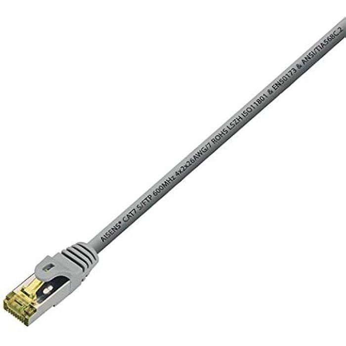 Câble de raccordement RJ45 - AISENS - A146-0338 - Cat.7 - 600 MHz - 10 m - Gris