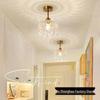 Chinese Style Retro Crystal Pendant Ceiling Light for Corridor, Aisle, Entrance, or Balcony