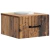 Wall Mounted Nightstand Reclaimed Wood Look 34.5 x 33 x 20 cm