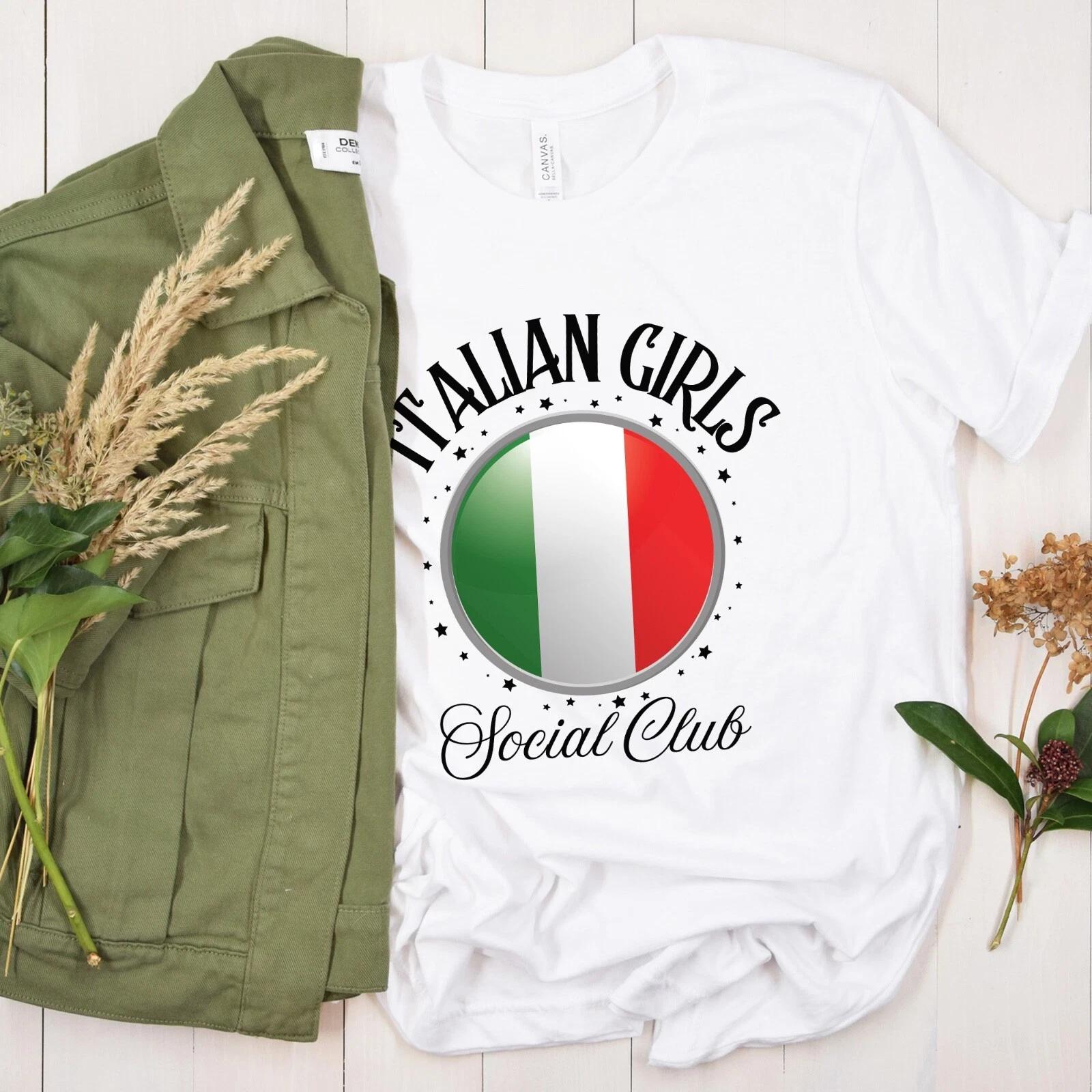 Italian Girls Social Club T-Shirt, Italian Pride Shirt, Italian Roots Tee L