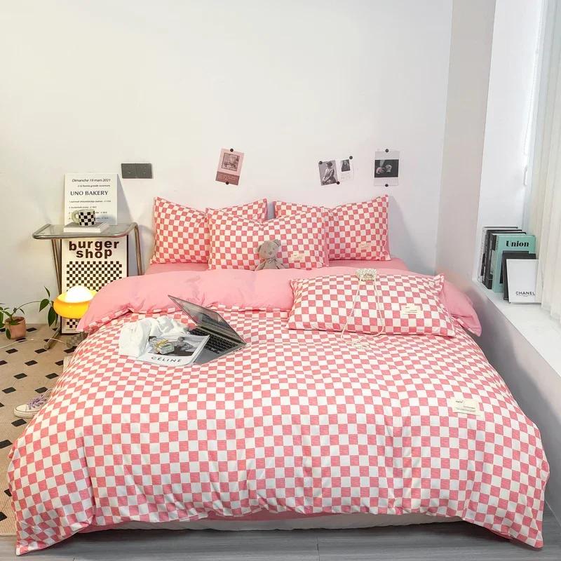 Black and White Plaid Duvet Cover Set Full Geometric Grid Bedding Set Soft Lattice Checkerd Comforter Cover with 2 Pillowcases