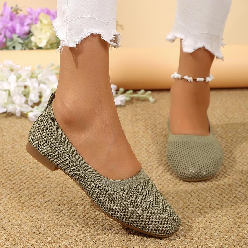 

2024 новые женские туфли на плоской подошве, повседневные, универсальные, трендовые, женские туфли, простые, дышащие, полые, с мягкой подошвой, женские туфли 40