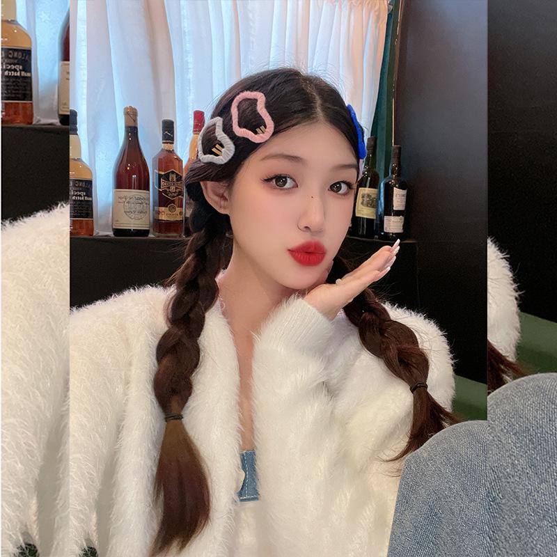 2024 Trendy Wool Hairpins: Cute Cloud Bangs Clips for Girls