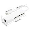Type-C To RJ45 Laptop Adapter USB2.0 Type-C 4 In 1 RJ45 Type-C Splitter 10GBit/s USB Network Card Hub for Desktop Computer PC