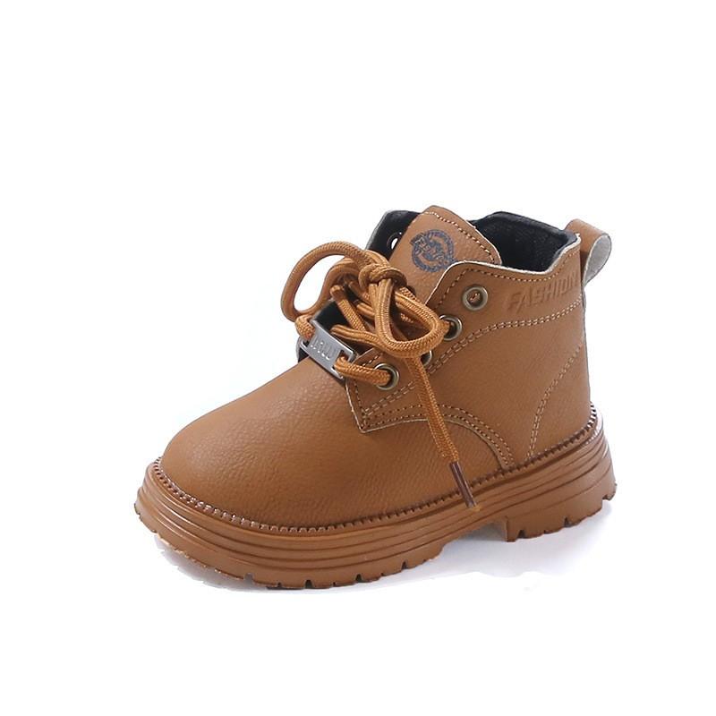 

Детская мода Ботинки короткие в британском стиле Боковая молния M Ботинки Мартина Обувь 25