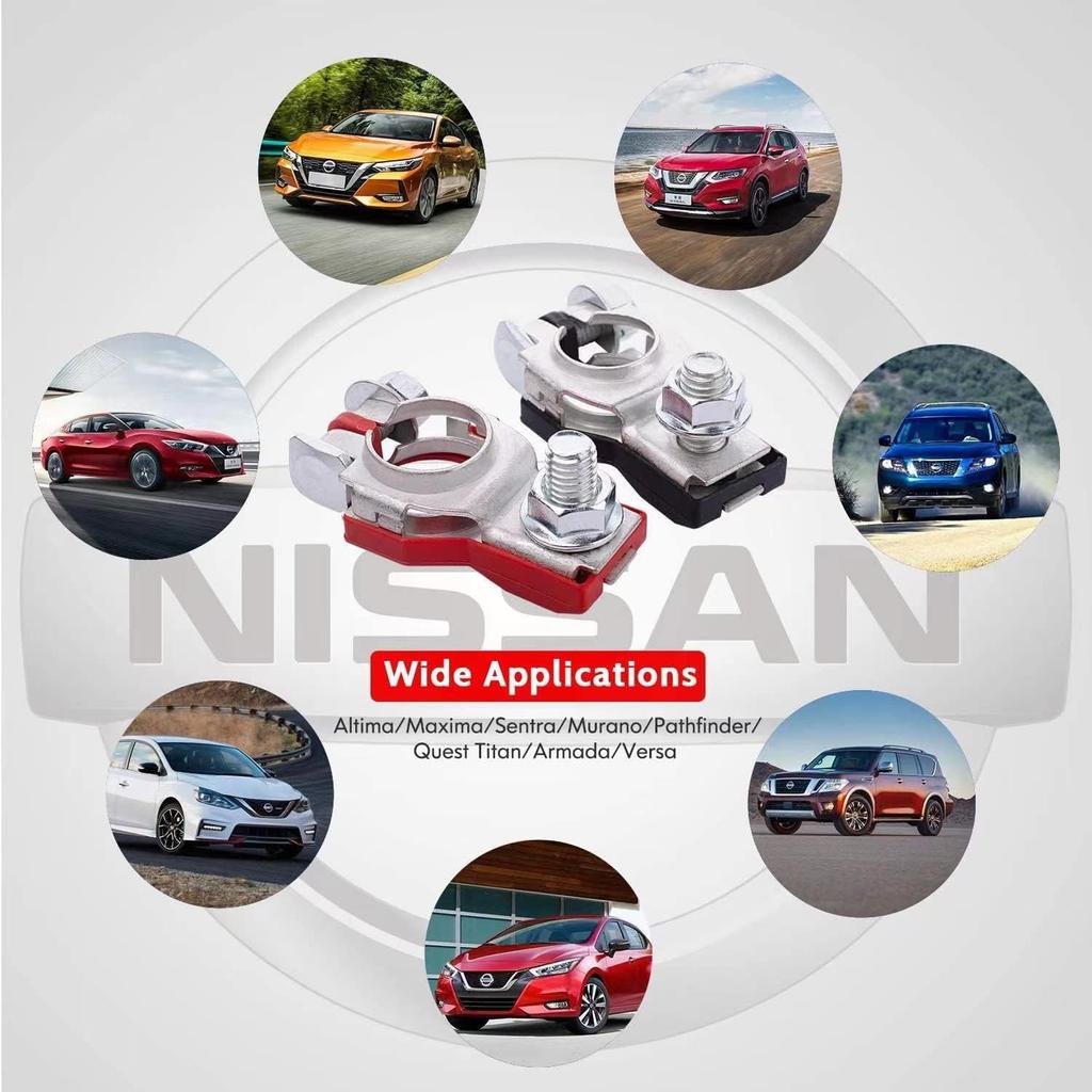 Battery Terminal Connectors(1 Pair), Positive & Negative Auto Battery Cable Terminal Top Post With Plastic Bottoms,Automotive Accessories Universal