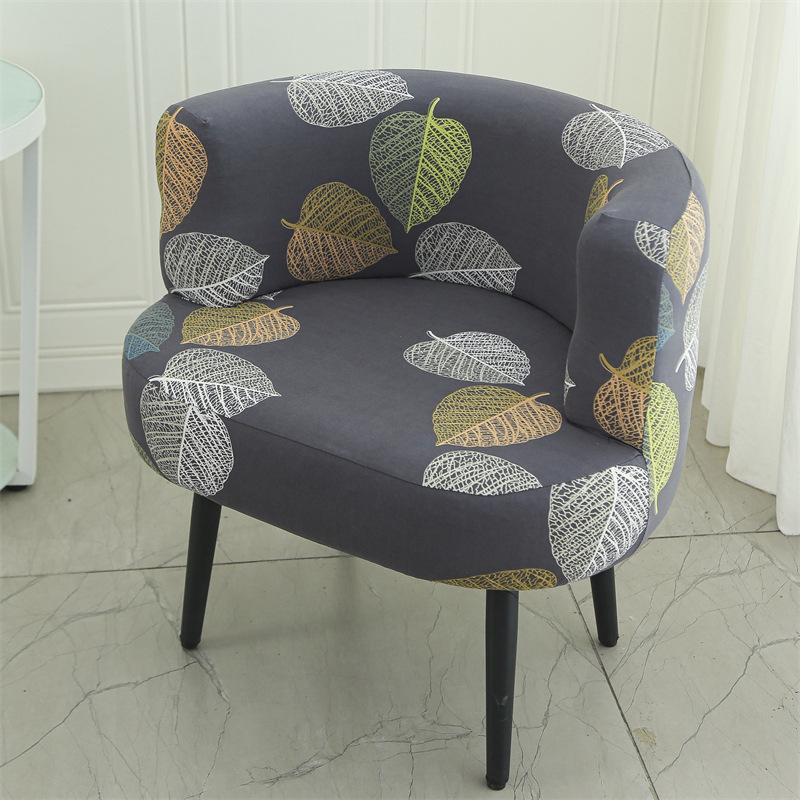 Large Curved Chair Seat Cover Elastic Low Backrest Chair Cover Universal Makeup Stool Cover Living Room Bedroom Lazy Sofa Covers