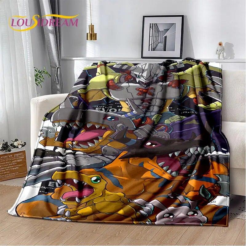 Cartoon Digimon Adventure Area Rug Large,Carpet Rug for Living Room Bedroom Sofa Doormat Decoration, Non-slip Floor Mat Cover 3D