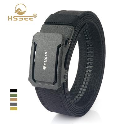 Langlebiger Und Sicherer Hssee Neuer Harter Militärgürtel Für Männer Und Frauen Enger Nylon Taktischer Outdoor-Gürtel Metall Automatische Schnalle Ipsc-Gürtel Lässiger Gürtel