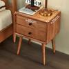 Wooden Night Tables Bedside Table with Drawers Luxury Nordic Bedside Cabinet with Legs Comfortable Furniture Accessory Bedroom