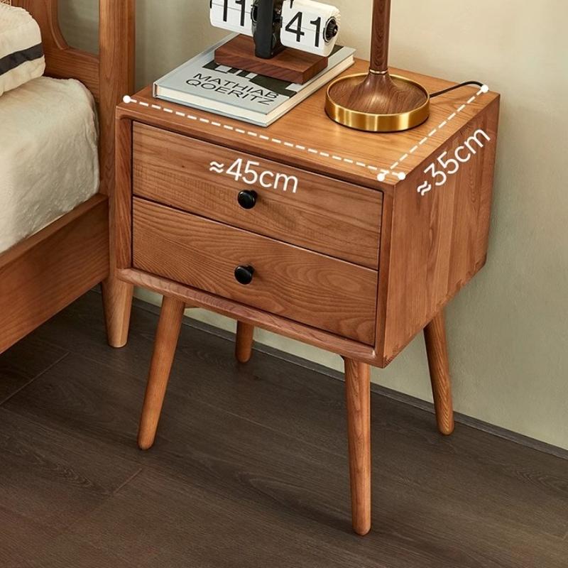 Wooden Night Tables Bedside Table with Drawers Luxury Nordic Bedside Cabinet with Legs Comfortable Furniture Accessory Bedroom