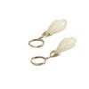 White Magnolia Faux Jade Earrings: Retro Palace Museum Style with New Chinese Fashion Dangle Accessories