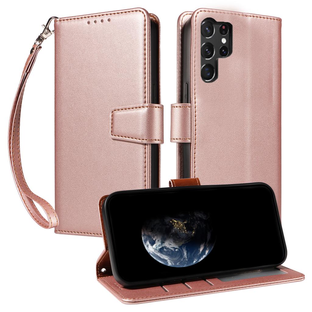 Suitable for Samsung S25 Ultra Mobile Phone Leather Case Anti-magnetic Cloth S25 Mobile Phone Case S23 Flip Card Mobile Phone Protection Case