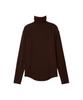NOHANT Soft Turtleneck T-Shirt Brown