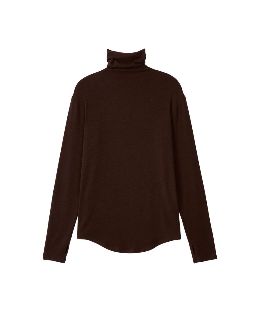 NOHANT Soft Turtleneck T-Shirt Brown