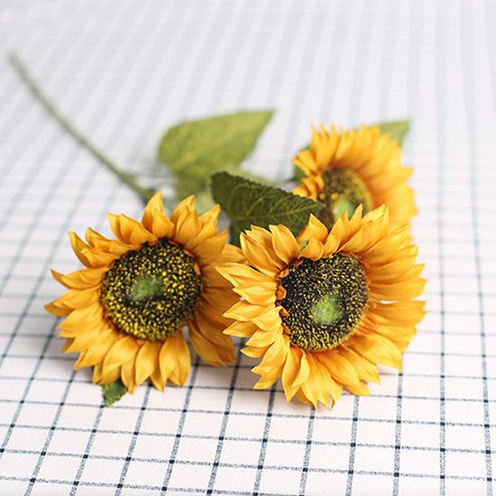 Artificial Sunflower Silk Flower Bouquet for Weddings and Hotel or Office Decor