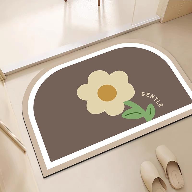 Diatom Mud Soft Floor Mat Bathroom Quick Drying Toilet Door Mat Absorbent Non-slip Toilet Toilet Rug
