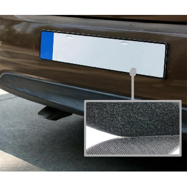 Self Adhesive Car License Plate Holder,Slakerbe 1 Pair Universal Weatherproof Number Plate Holder in Double Sided Tape Front and Rear License Plate