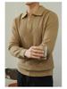 Men's Heavyweight Wool Seagull Collar Sweater - Thick Warm Business Pullover for Autumn/Winter.