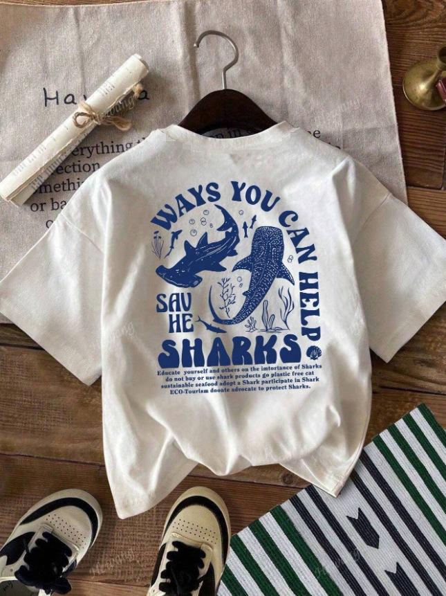 WAYS YOU CAN HELP Letter Pattern Round Neck Women T-shirt Short Sleeve Fashion Print Short Sleeve Shirt Female T-shirt