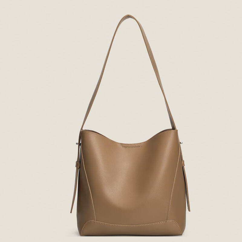 New Fashion Bucket Bag Shoulder Bags Women Commuter PU Leather Axillary Bag Leisure Versatile High Capacity Trend Solid Tote Bag