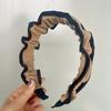 Retro Franse Stijl Brede Geplooide Hoofdband voor Gezicht Wassen en Uitgaan, Geschikt voor Dames Haaraccessoires en Dagelijks Veelzijdig Gebruik