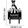 Metall Hund Gedenk-Gartenstecker Personalisierter Haustier-Grabstein Outdoor Erinnerungs-Dekoration