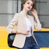 Spring Autumn Suit Coat Women Lapel Long Sleeve Slim Fit Single Button Suit Jacket with Pockets Office Lady Outwear
