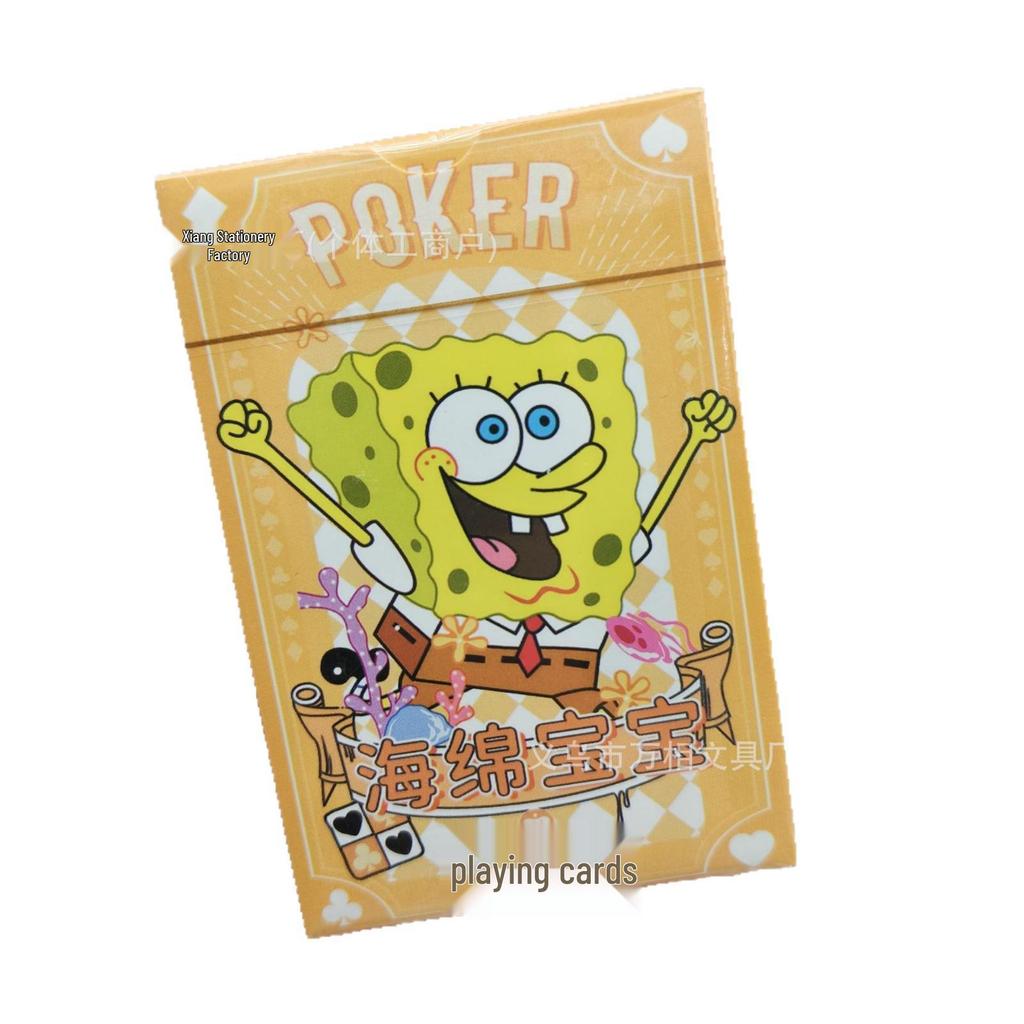 Anime SpongeBob Cute Holiday Playing Cards – Cartoon Entertainment & Stress Relief Game Cards
