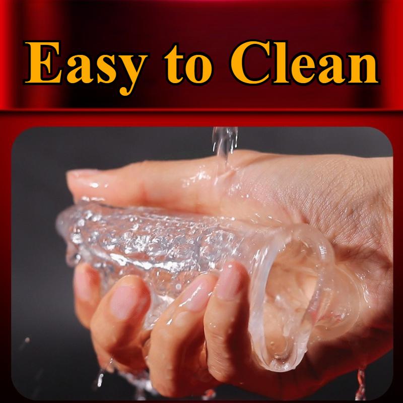 1PCS Durable Extension Cock Sleeve Sex Products Enlarged Thickened Delay Wolf Tooth Sleeve Cock Cover Sex Toys For Men Adult 18+
