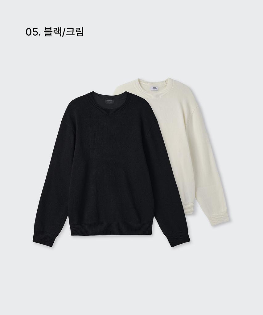 Musinsa Standard Essential Crew Neck Knit 2-Pack (Type A)