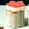 PP Travel Spice Containers 450ml Condiment Jars Durable 5 In 1 Spice Jars  For Restaurant
