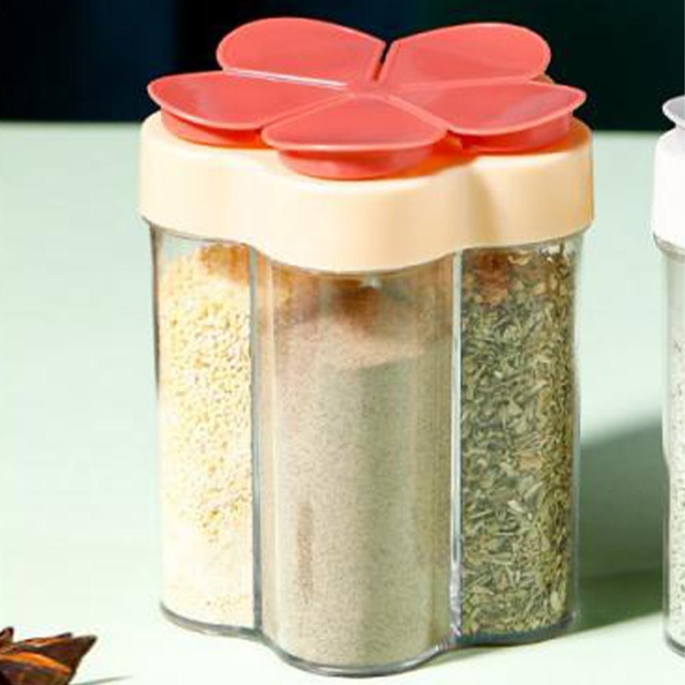PP Travel Spice Containers 450ml Condiment Jars Durable 5 In 1 Spice Jars For Restaurant