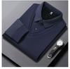 Men's High-End Business Casual Striped Long-Sleeve Polo for Spring & Autumn