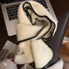 Korean atmosphere green scarf women's winter new soft waxy retro warm lock edge knitted neck scarf