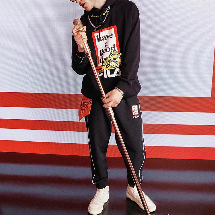 New FILA Co branded Year Of The Tiger Collection Sweatshirts Unisex Jet Black F11U219205F-BK