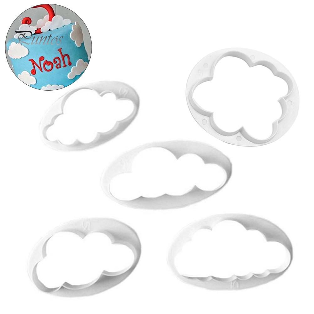 Puntos DIY 5 Stücke Wolke Kuchen Cookie Keks Cutter Fondant Form Dekorieren Backwerkzeug