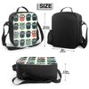 Colorful Funny Owls Insulated Lunch Box for Girls Boys Portable Lunch Bag with Adjustable Shoulder Strap and Side Pocket Durable
