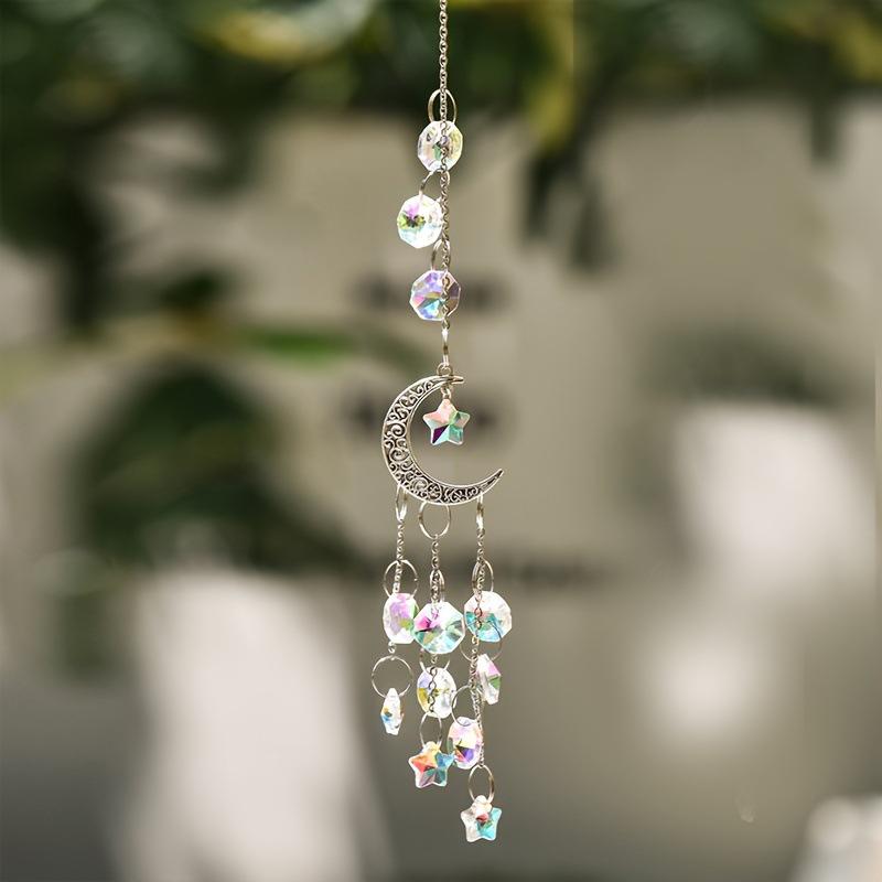 Celestial Crystal Sun and Moon Wind Chime - Home and Garden Decor Gift