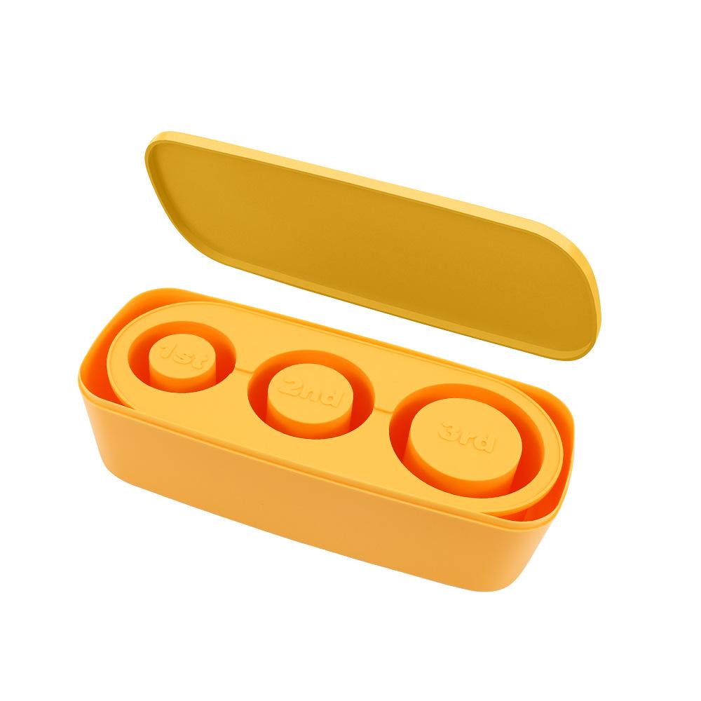 Ice Mold For Cups, Silicone Ice Maker With Lid For Making 3 Hollow Cylinder Ice Molds, Accessories For 20/30/40 Oz Cups Ice tray orange #1