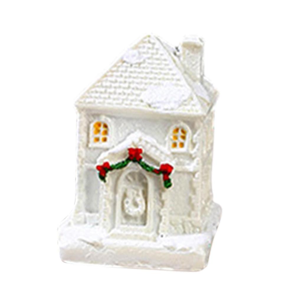 Christmas Glowing House Christmas Ornaments for Office New Year Balcony