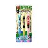 Hakone No Koneko Ballpoint Pen Set of 3 - Black Ink 0.7mm Smooth Rubber Grip Cute Character Stationery