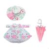 Costume Set, Goose Statue, Skirt, Flower Hat, Washable, Polyester, Outdoor Decoration, Suitable for