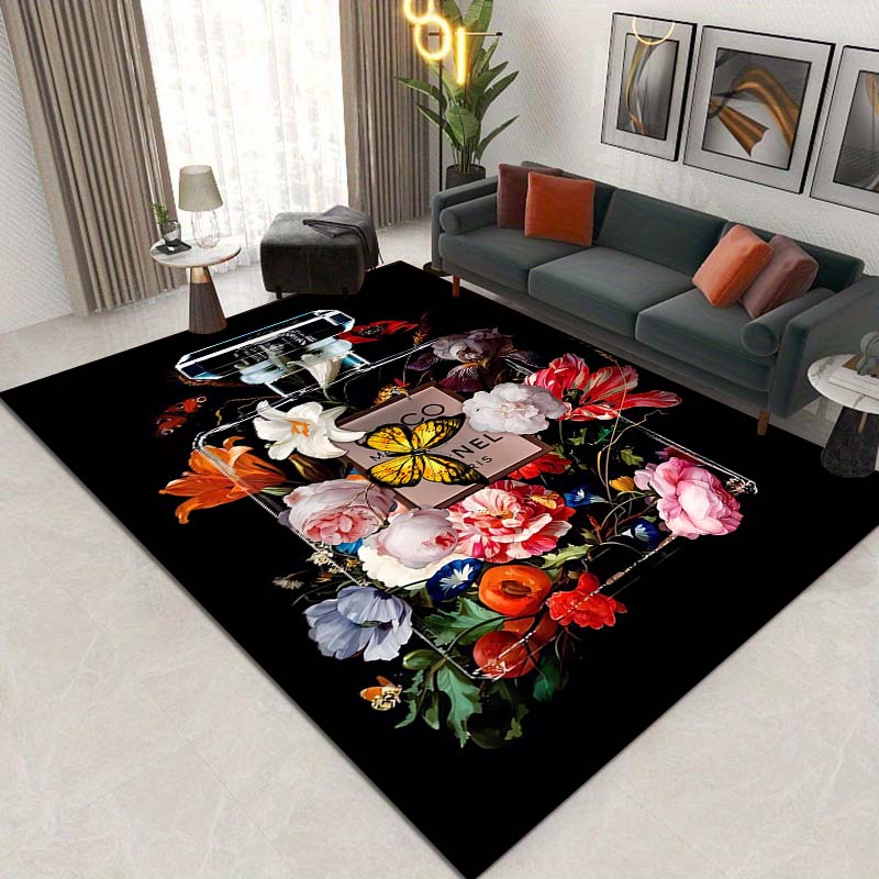 15 Sizes Perfume Bottle Pattern Rug Carpets for Bedroom Living Room Bathroom Mat Creative Door Mat Cloakroom Home Decor Outdoor