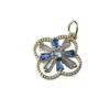 2025 New Minimalist French Full Diamond Four-Leaf Clover Handmade Crystal DIY Jewelry Accessories