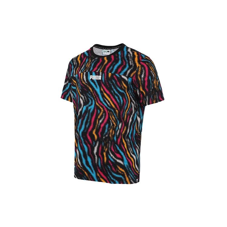 PUMA Wild Pack AOP Tee  Black  Men s 579508-71 M