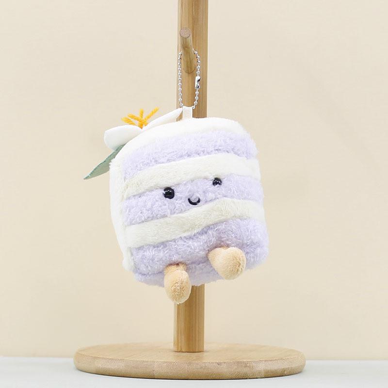 Triangle Plush Cake Keychain Cute Dessert Doll Perfect Birthday Gift For Girls