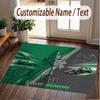 Custom Rug Ireland Rugby Pattern Print Name Text Soft Non‑Slip Floor Carpet for Home Indoor Decoration